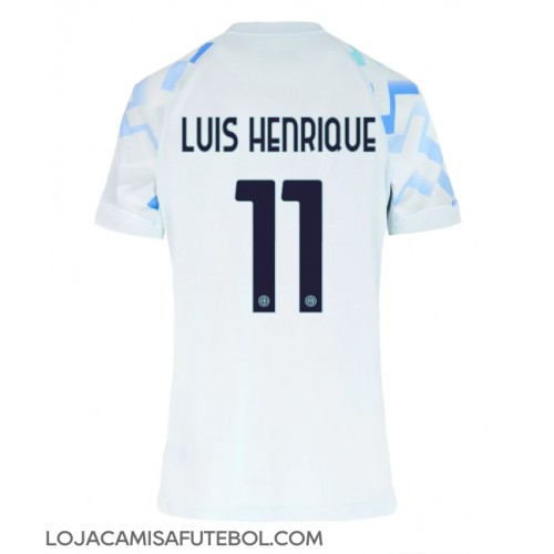 Camisa de Futebol Inter Milan Luis Henrique #11 Equipamento Secundário Mulheres 2025-26 Manga Curta